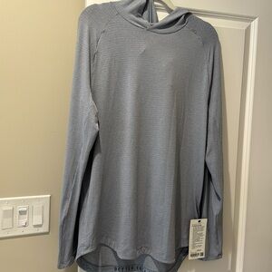 Lululemon Men’s Hooded Long Sleeve Shirt. New With Tags!  Size Large. Gray